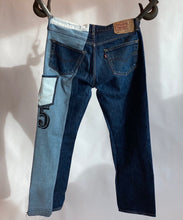 Load image into Gallery viewer, Two tone jeans inside out
