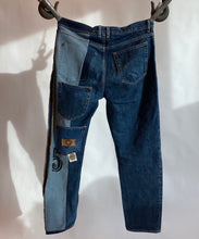 Load image into Gallery viewer, Two tone jeans inside out
