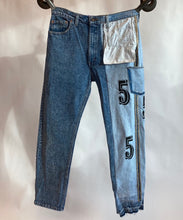 Load image into Gallery viewer, Two tone jeans inside out
