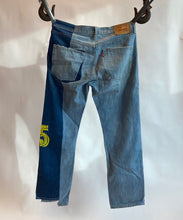 Load image into Gallery viewer, Two tone jeans blue yellow
